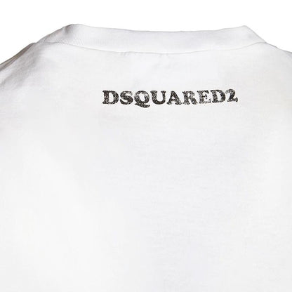 DSQUARED2 White Print Caten T-Shirt T-Shirt DSQUARED2 