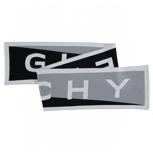Givenchy Black & Grey Logo Team Scarf - DANYOUNGUK