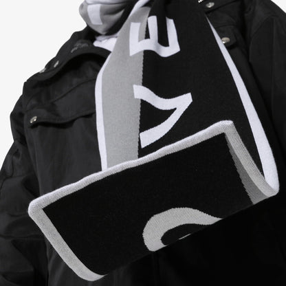 Givenchy Black & Grey Logo Team Scarf - DANYOUNGUK