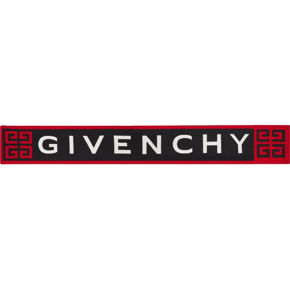 Givenchy Black & Red Logo Team Scarf - DANYOUNGUK