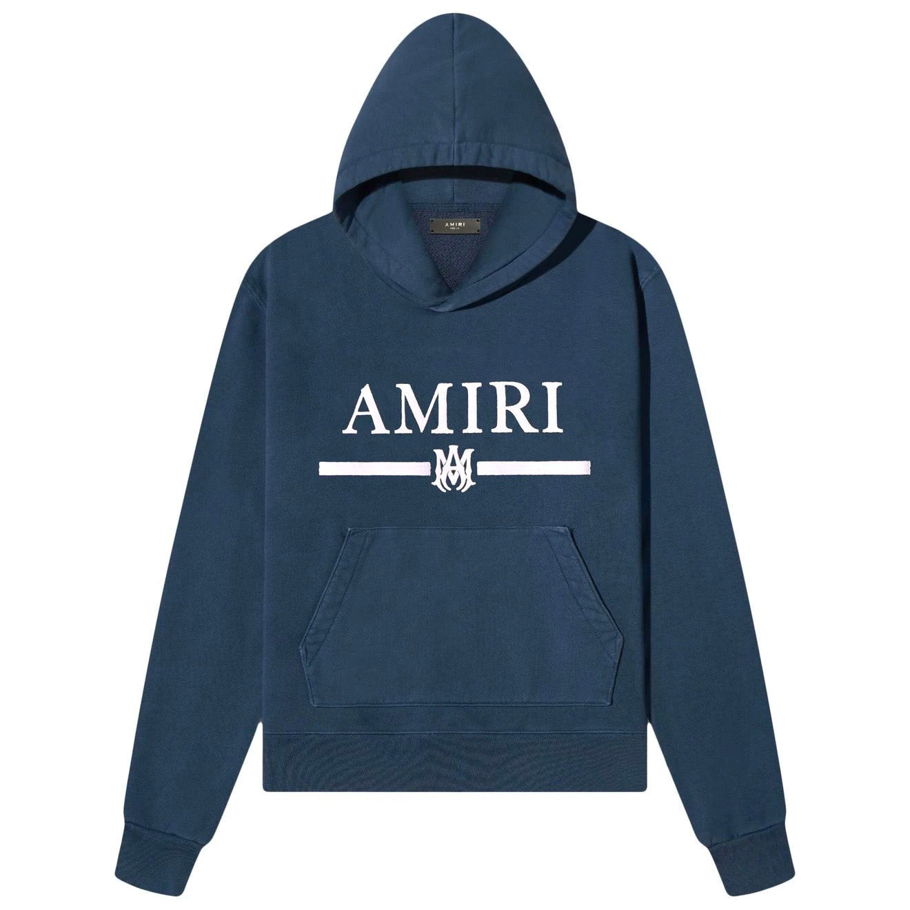 Amiri Blue Embroidered Logo Hoodie - DANYOUNGUK