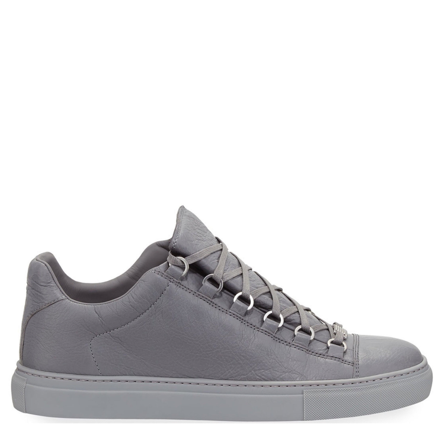 Balenciaga Elephant Grey Leather Arenas - DANYOUNGUK