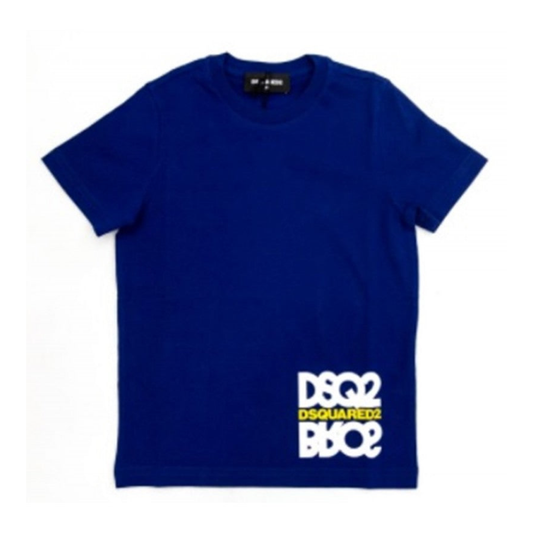 Kids DSQUARED2 Blue Logo T-Shirt - DANYOUNGUK