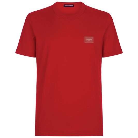 Dolce & Gabbana Red Plaque Tee - DANYOUNGUK