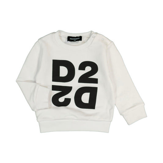 Infants White DSQ2 D2 Sweatshirt Kids Sweatshirt DSQUARED2 