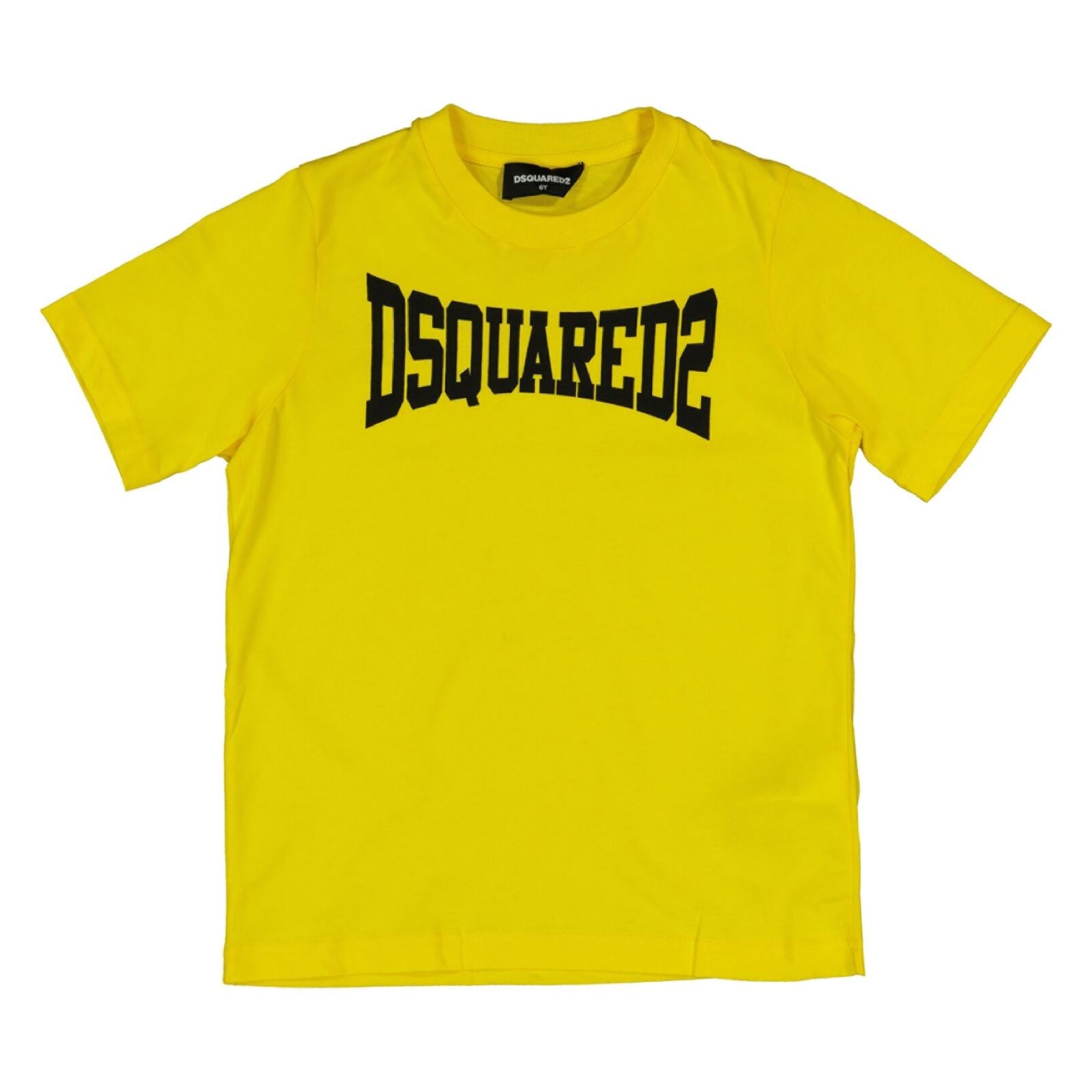 Kids DSQUARED2 Yellow Logo T-Shirt Kids T-Shirt DSQUARED2 