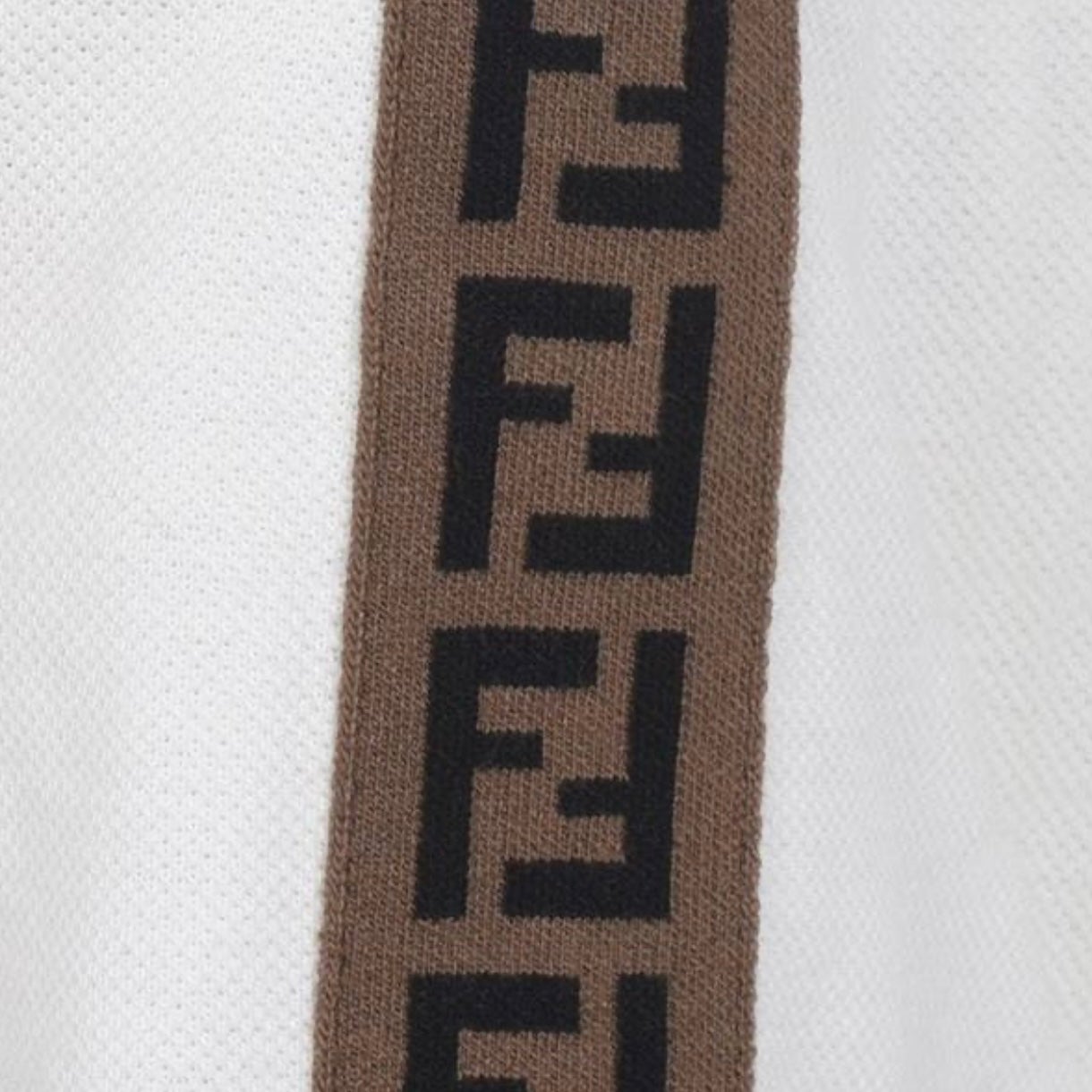 Fendi tape hotsell logo t shirt