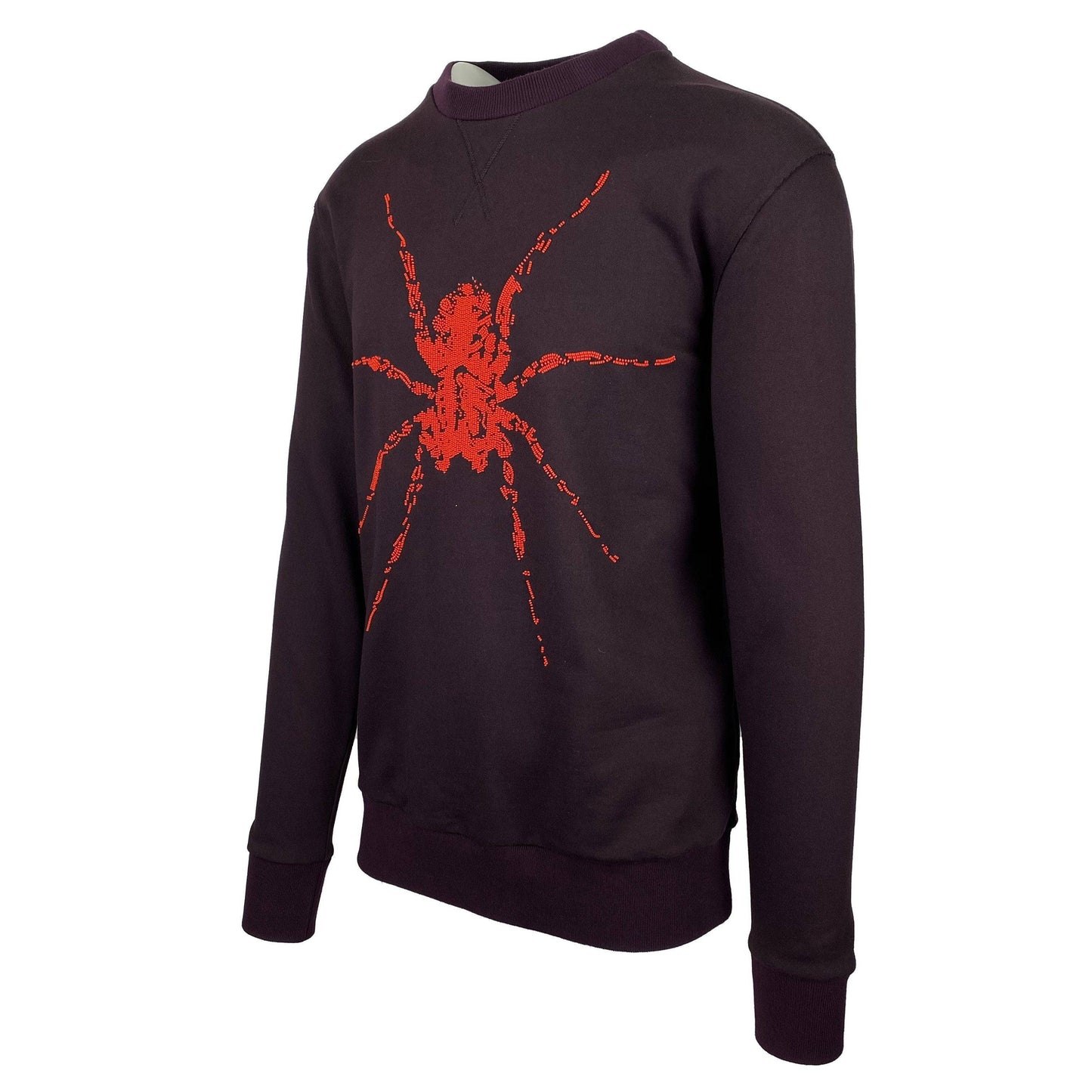 Lanvin Burgundy Embroidered Spider Crewneck - DANYOUNGUK