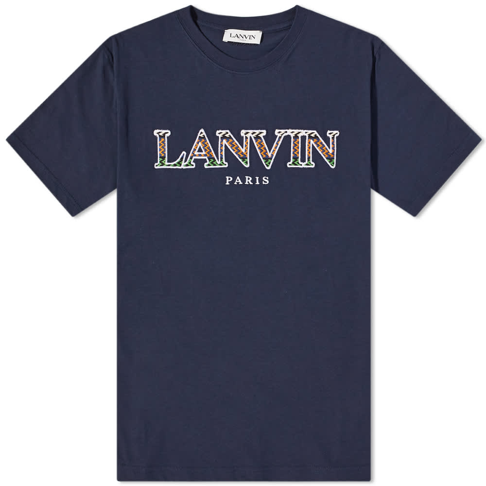 Lanvin Navy Embroidered Logo T-Shirt T-Shirt Lanvin 