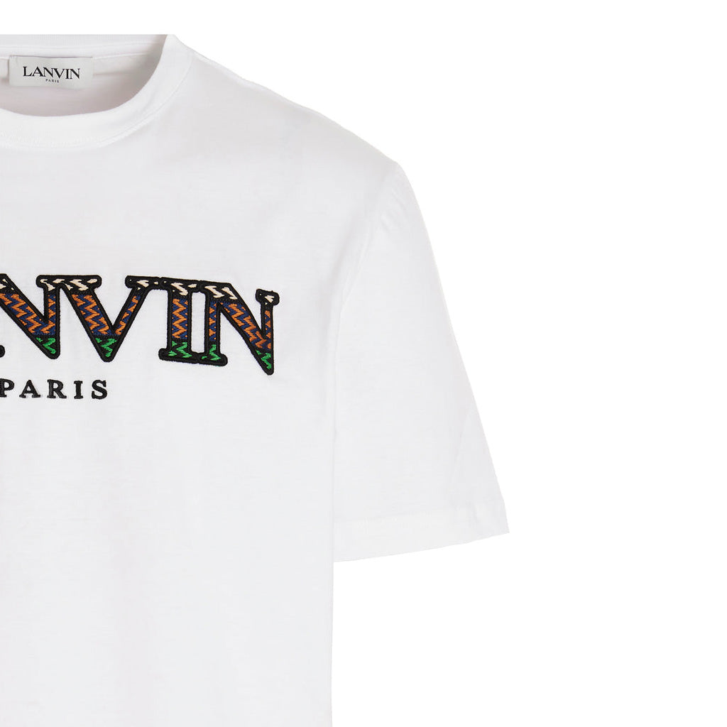 Lanvin White Embroidered Logo T-Shirt T-Shirt Lanvin 