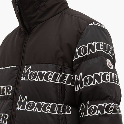 Moncler Faiveley Logo Print Quilted Down Jacket - DANYOUNGUK