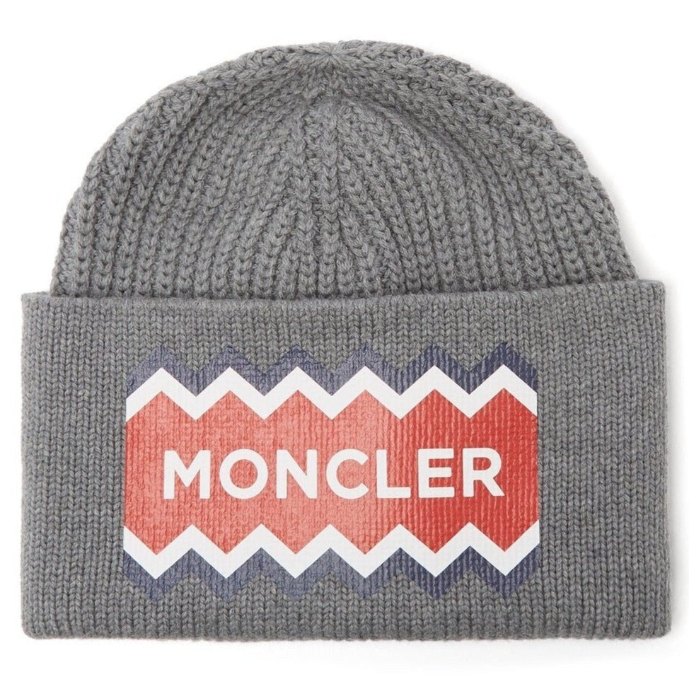Moncler Logo Print Wool Beanie - DANYOUNGUK