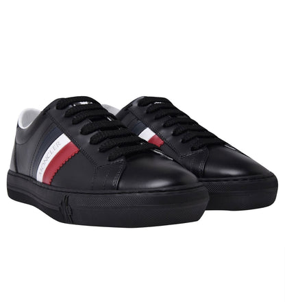 Moncler Monaco Black Leather Sneakers Trainers Moncler 