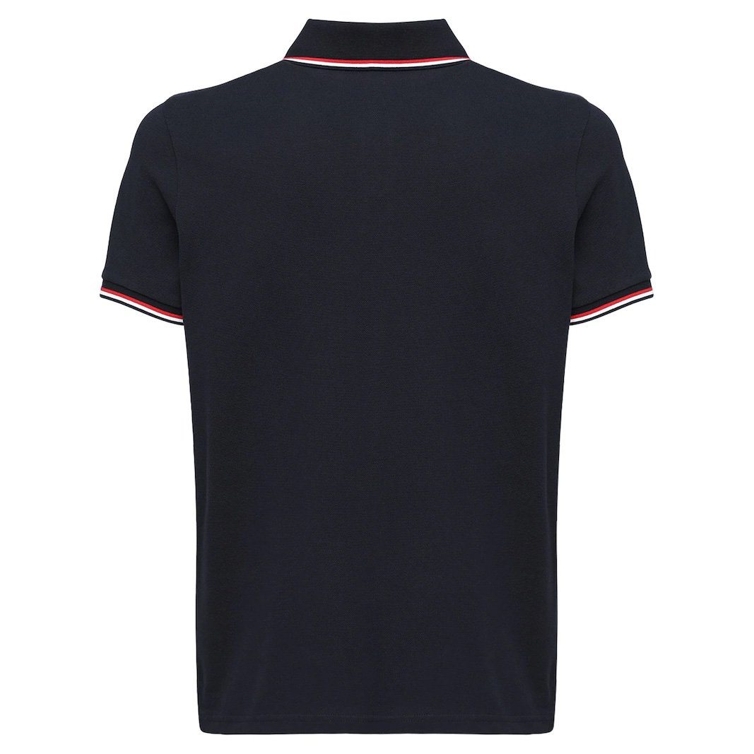 Moncler Navy Cotton Pique Polo Polo Shirt Moncler 