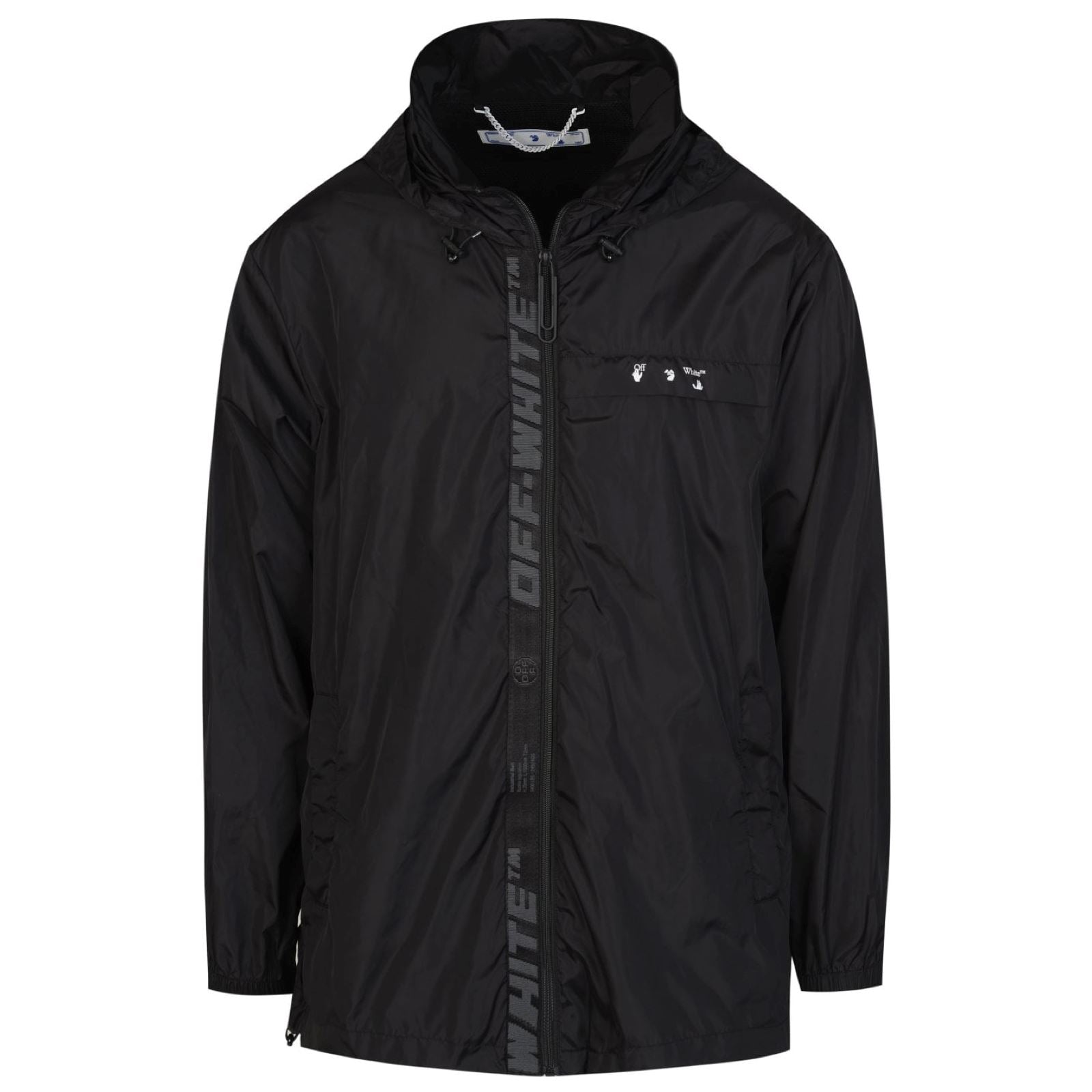 Off-White Black Industrial Zip Raincoat Coats & Jackets Moncler 