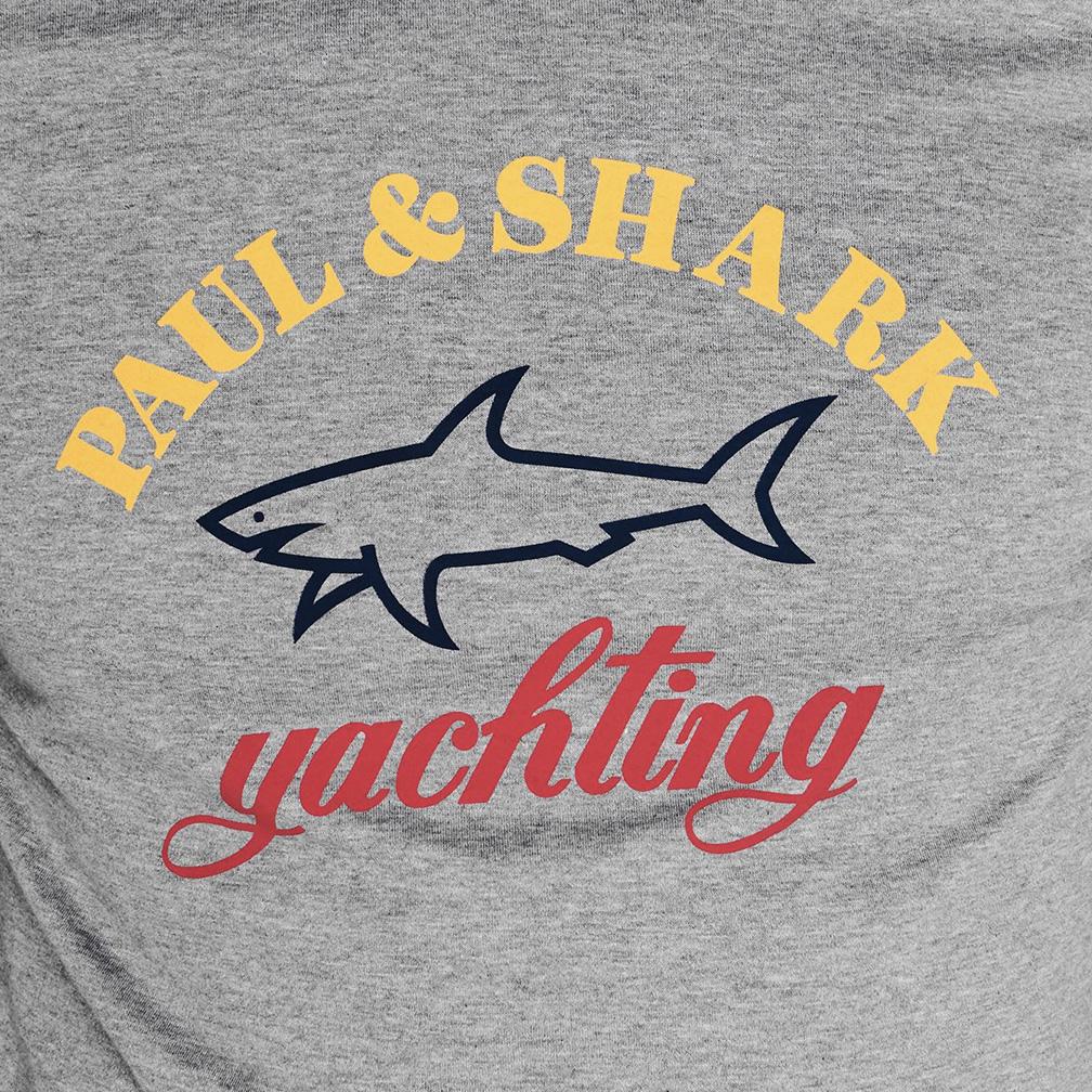 Paul & Shark Grey Long Sleeve Logo Tee T-Shirt Paul & Shark 