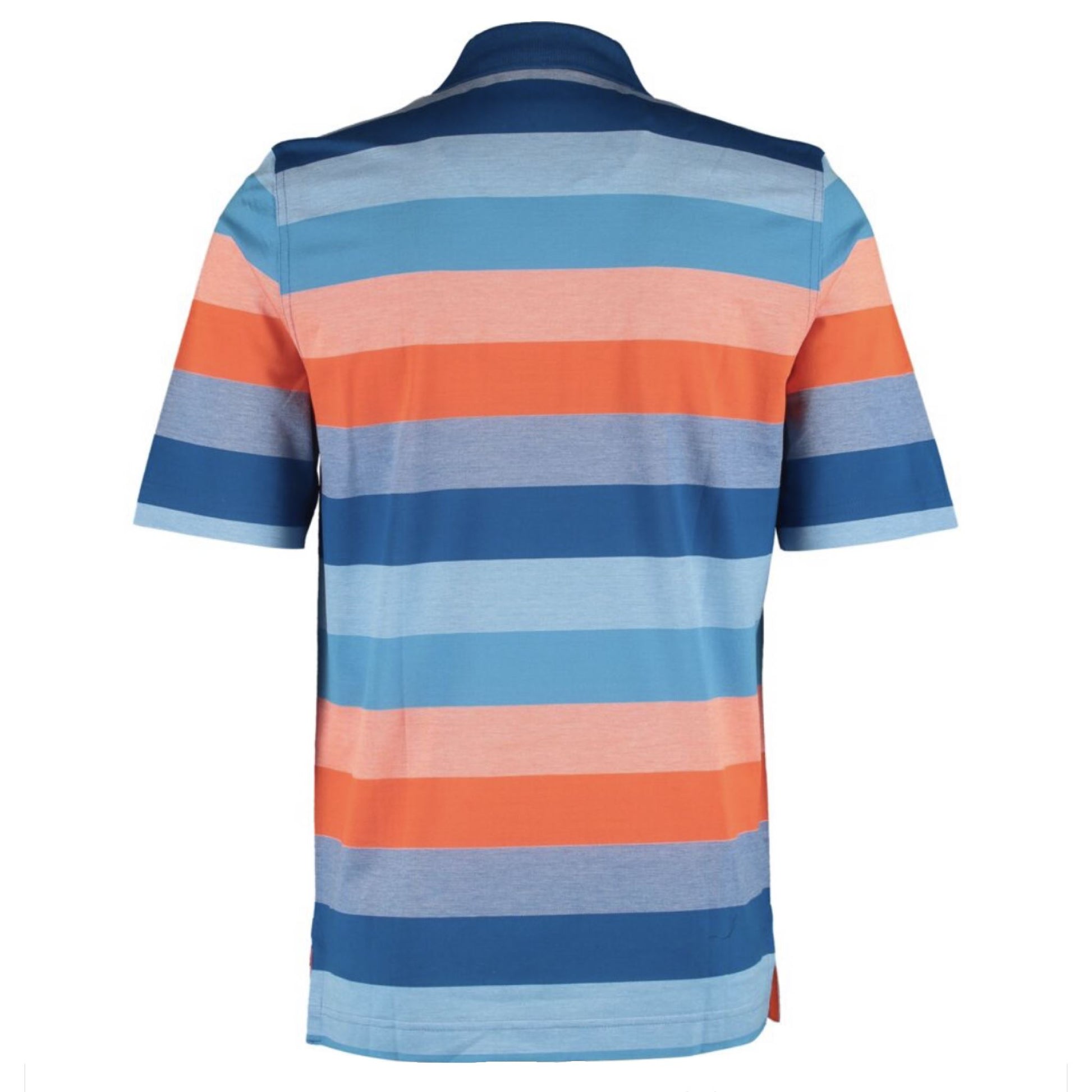 Paul & Shark Orange & Blue Striped Polo - DANYOUNGUK