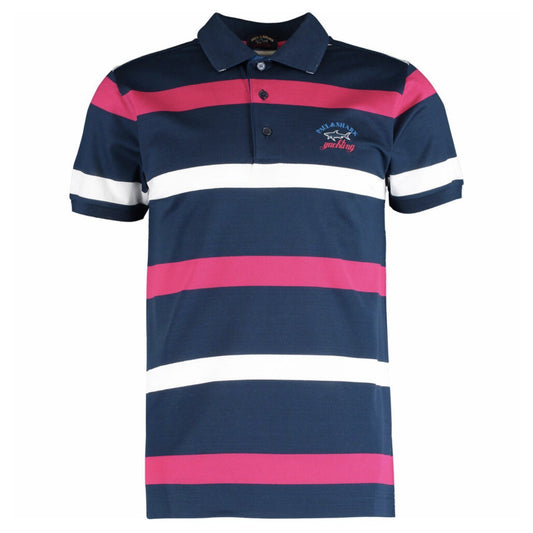 Paul & Shark Slim Fit Navy Striped Polo Polo Shirt Paul & Shark 