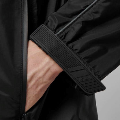 Prada Black Nylon Concealed Hood Jacket Jacket Prada 