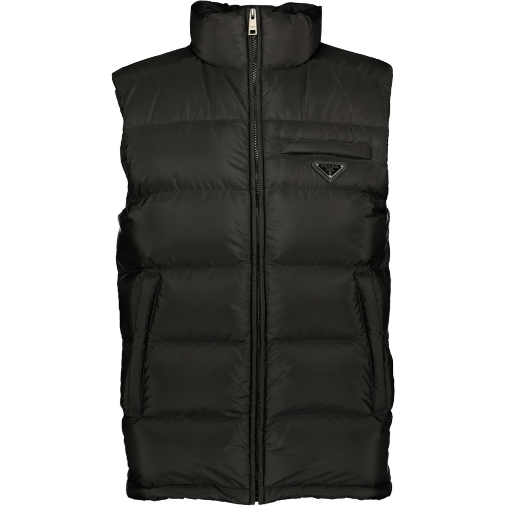 Prada Black Nylon Down Fill Bodywarmer Bodywarmer Prada 