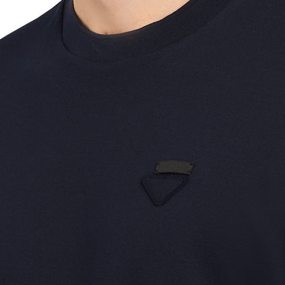 Prada Navy Pique Logo T-Shirt T-Shirt Prada 
