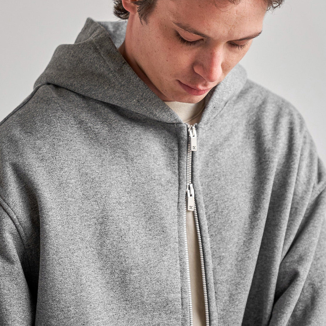 Grey zip outlet