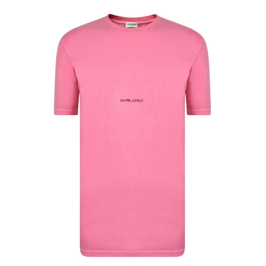 Saint Laurent Pink Logo Tee T-Shirt Saint Laurent 