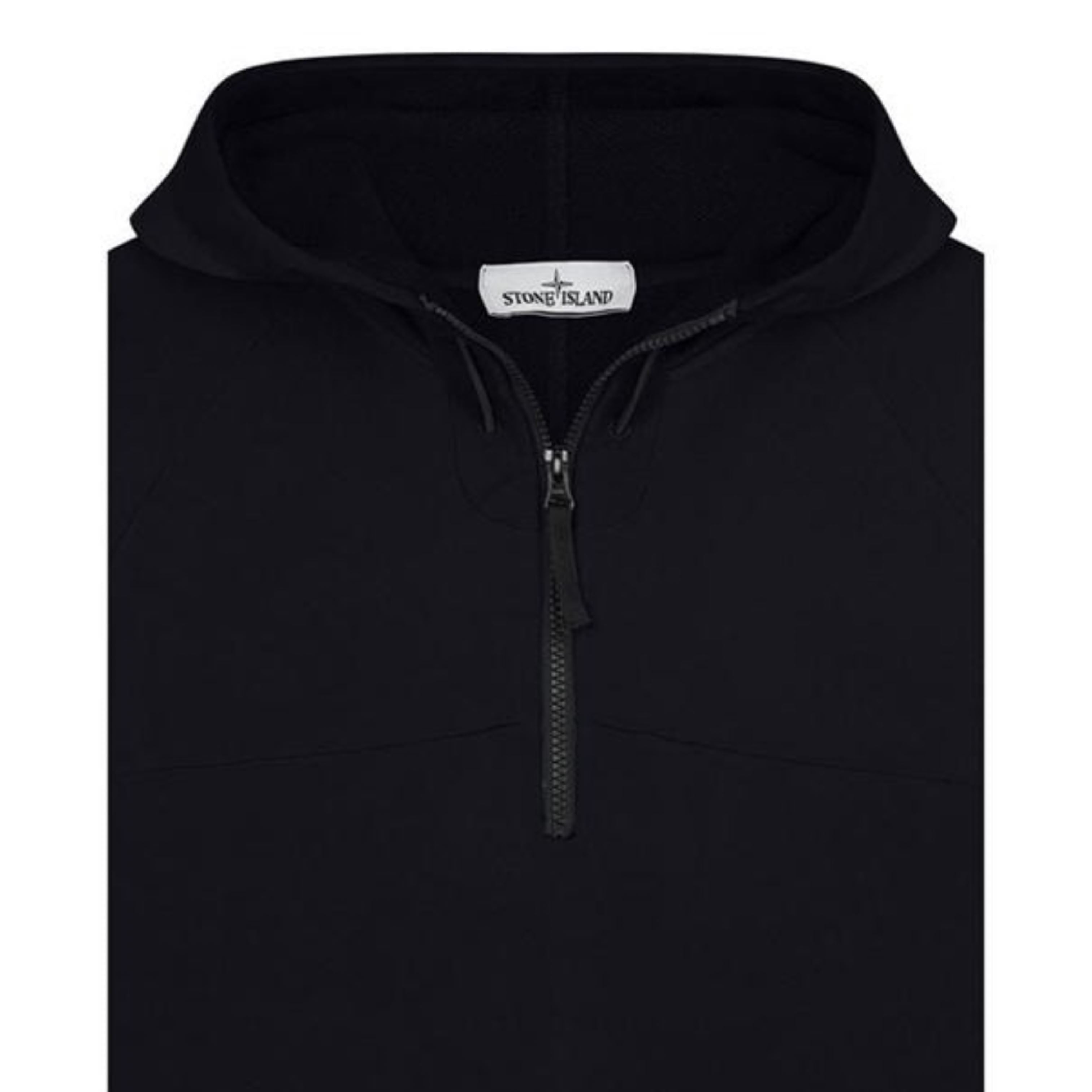 Stone island zip on sale up hoodie black