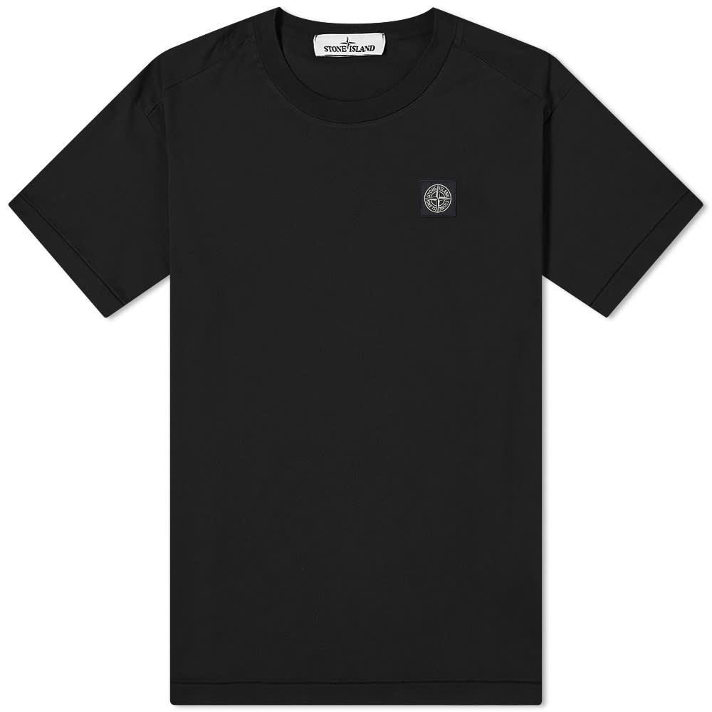 Stone Island Black Patch Logo T-Shirt - DANYOUNGUK