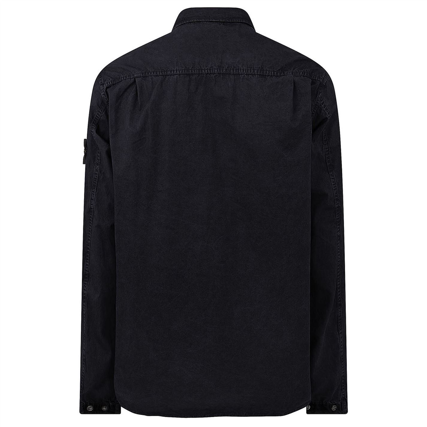 Stone island brushed hot sale cotton overshirt