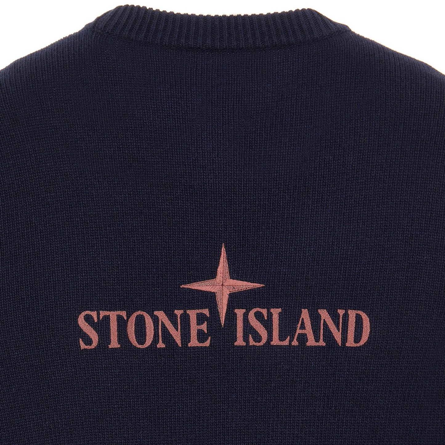 Stone Island Embroidered Logo Lambswool Knit Knitwear Stone Island 