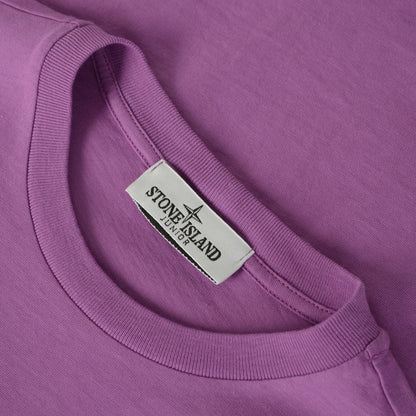 Kids Stone Island Purple Logo T-Shirt - DANYOUNGUK