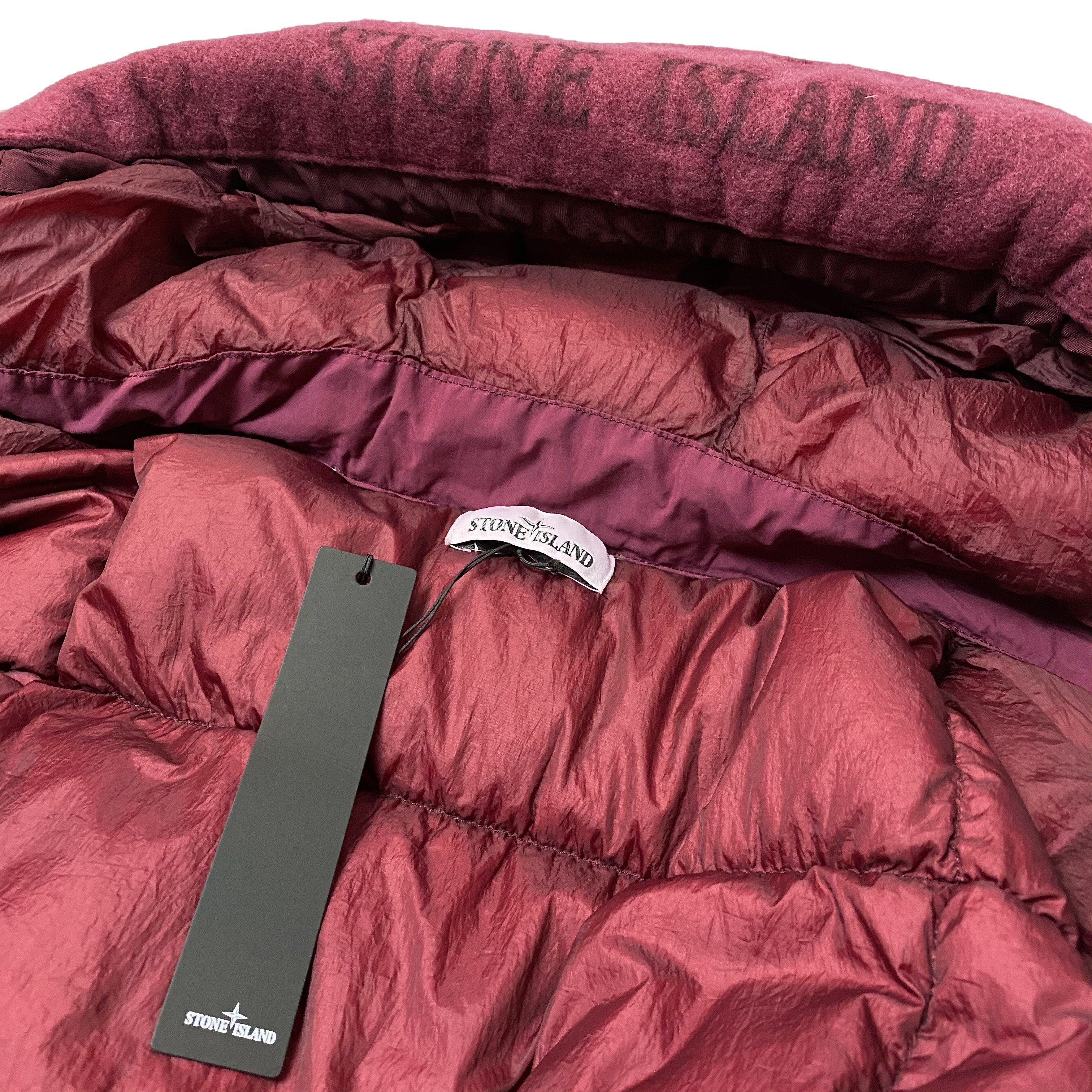 Stone island long hot sale puffer jacket