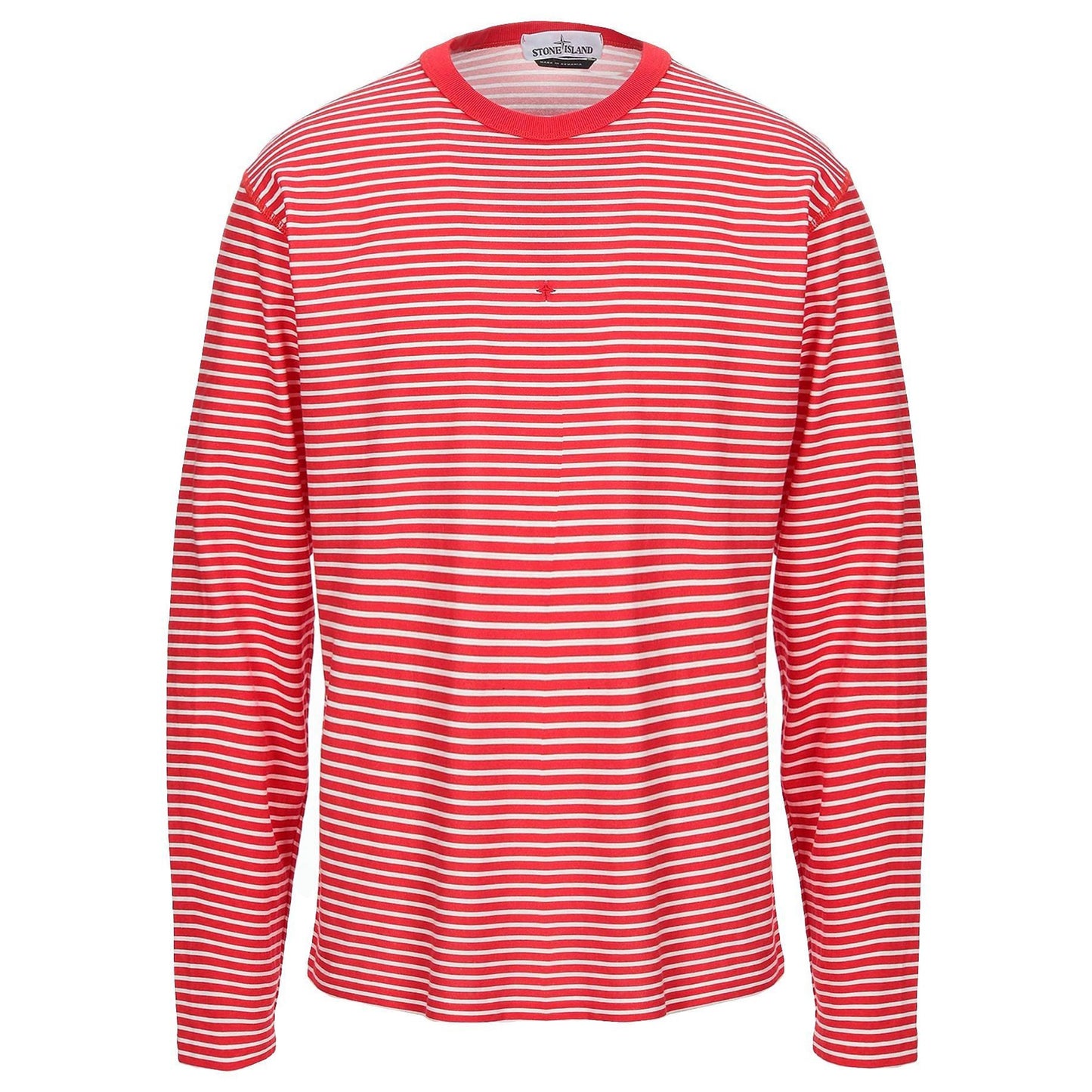 Stone Island Marina Red Striped Long Sleeve Tee T-Shirt Stone Island 
