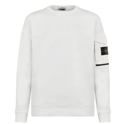 Stone Island White Arm Pocket Sweatshirt DANYOUNGUK
