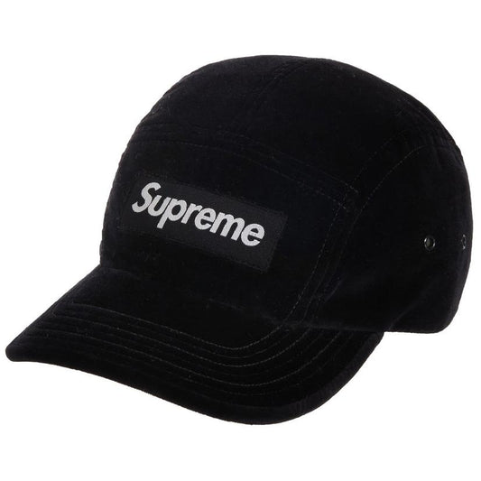 Supreme Black Velvet Cap Cap Supreme 