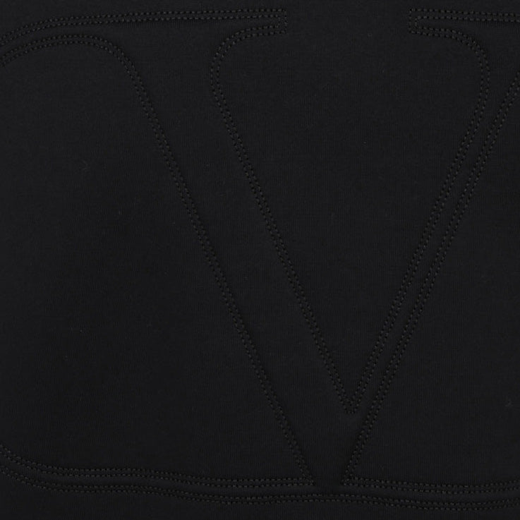 Valentino Black Applique Logo Sweatshirt Sweatshirt Valentino 