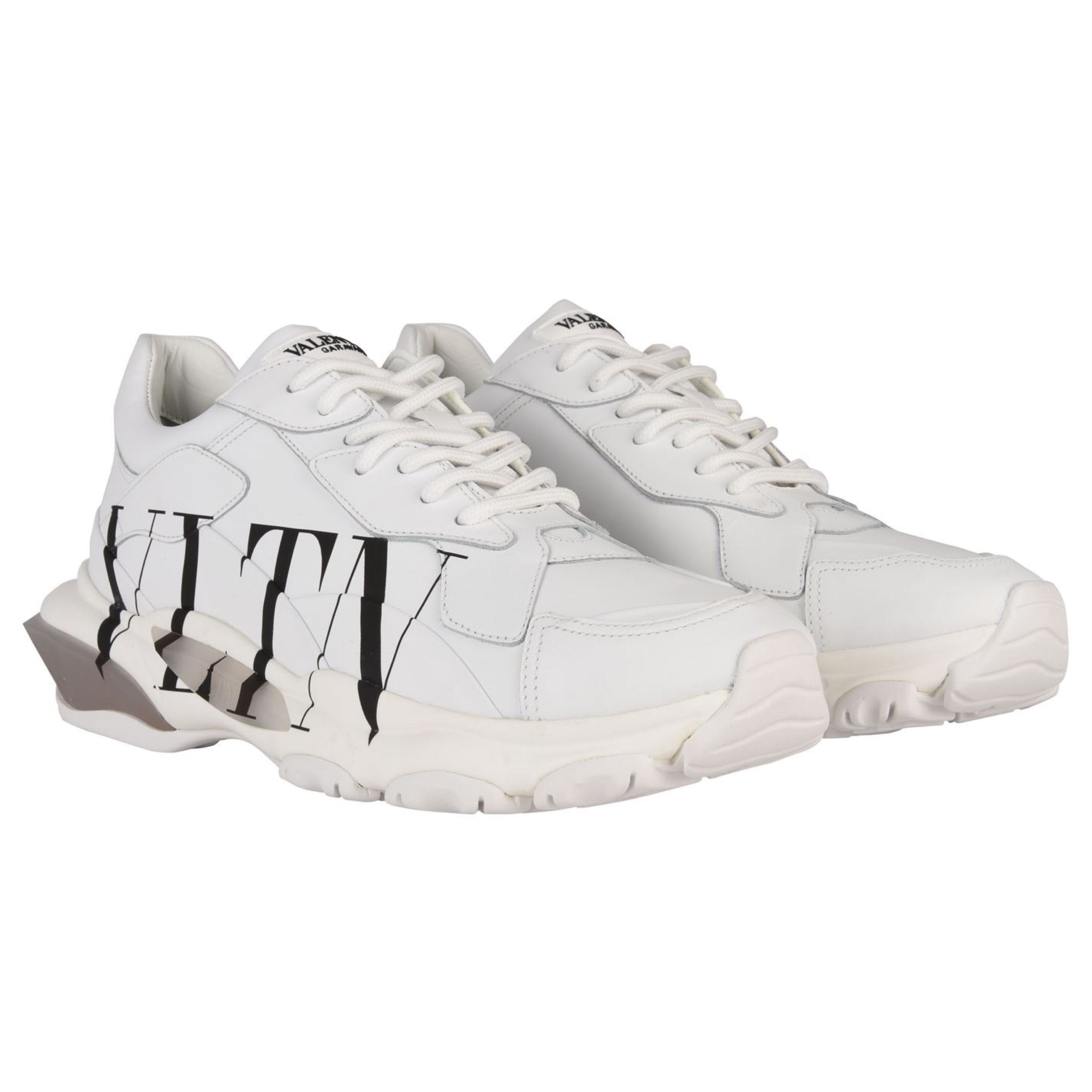 Valentino mens trainers on sale white