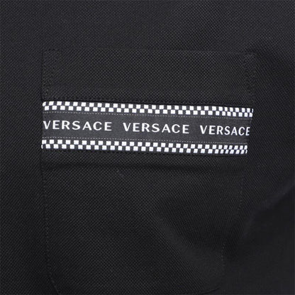 Versace Black Tape Pocket Polo Shirt Polo Shirt Versace 