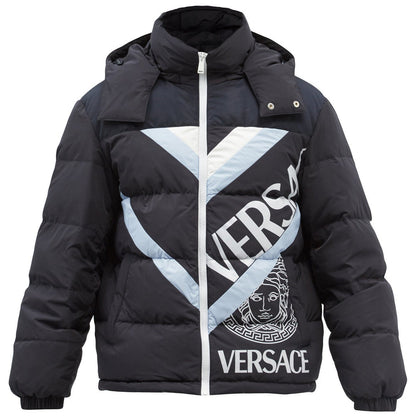 Versace Logo Print Down Jacket Coat Versace 