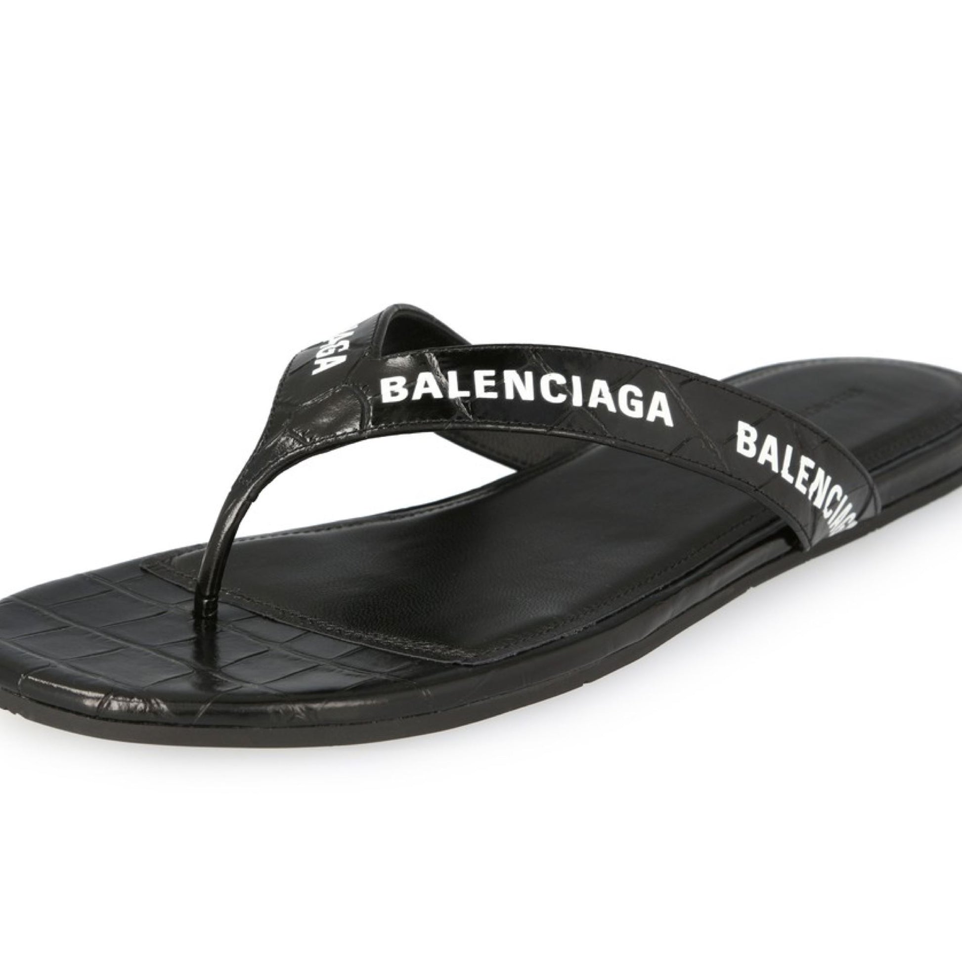 Womens Balenciaga Croc Effect Sandals Womens Sliders Balenciaga 