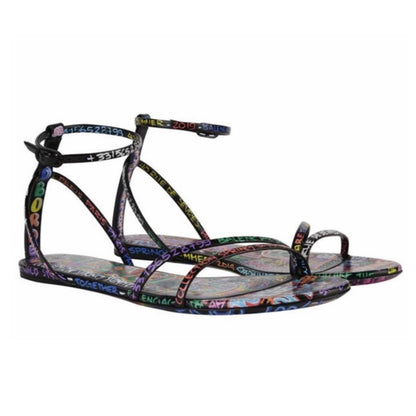 Womens Balenciaga Graffiti Sandals Womens Flats Balenciaga 