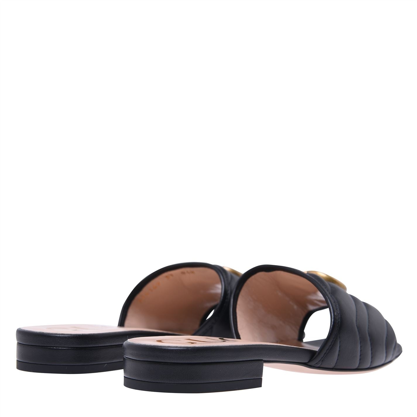 Black gucci slides online women