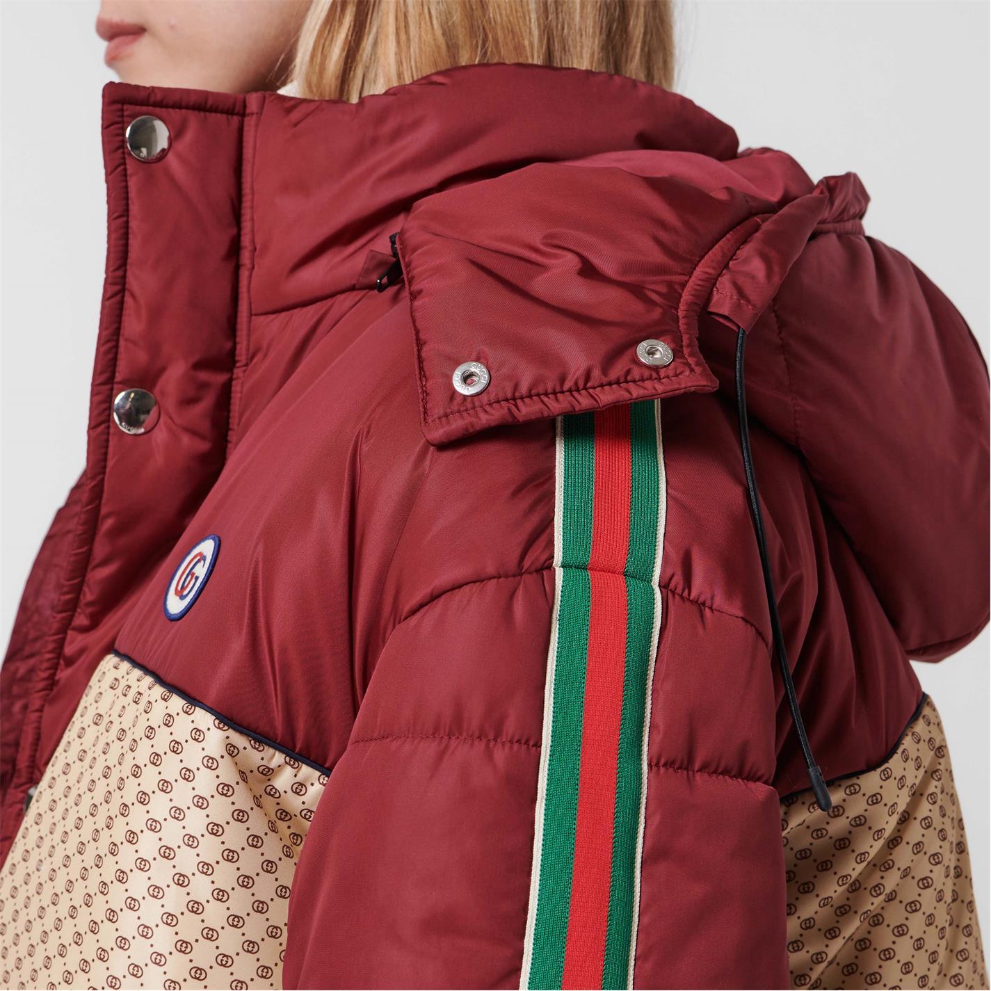 Womens Gucci GG Parachute Padded Jacket Womens Coat Gucci 