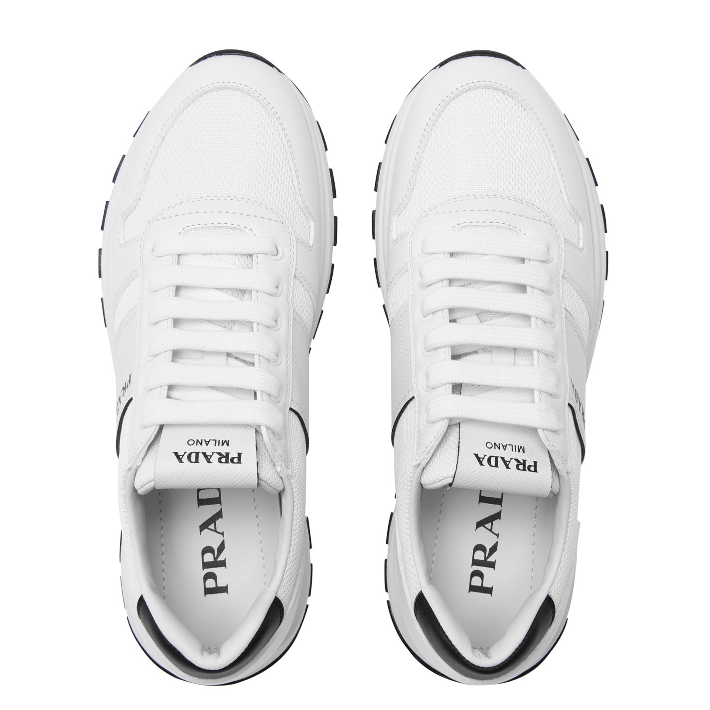 Ladies white clearance prada trainers